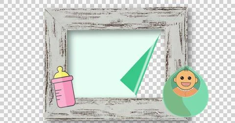 Baby frame on alpha channel Stock Illustration
