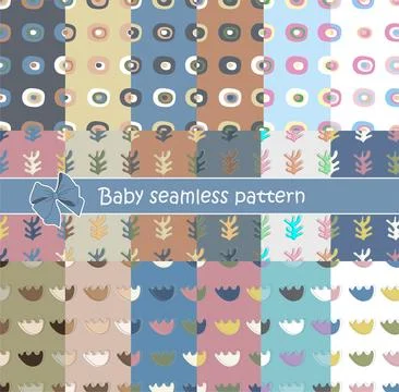 Baby funny seamless pattern 스톡 일러스트