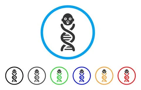 Baby Genes Rounded Icon 스톡 일러스트