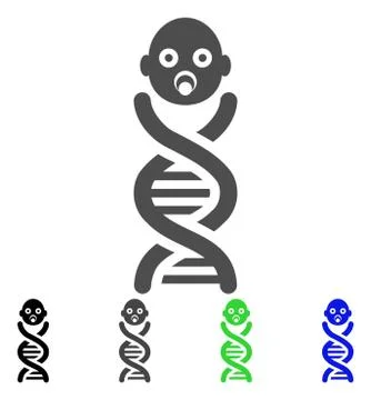 Baby Genes Vector Icon 스톡 일러스트