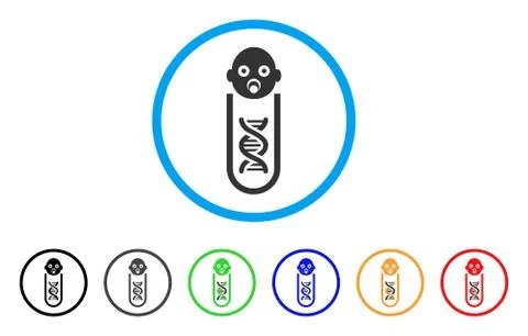 Baby Genetic Analysis Rounded Icon イラスト素材