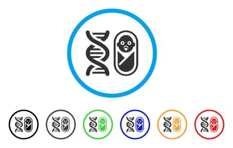 Baby Genetics Rounded Icon イラスト素材