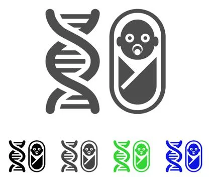 Baby Genetics Vector Icon 스톡 일러스트