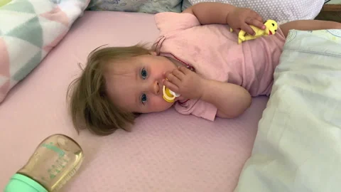 Baby getting ready for bedt Stock Footage 159149111