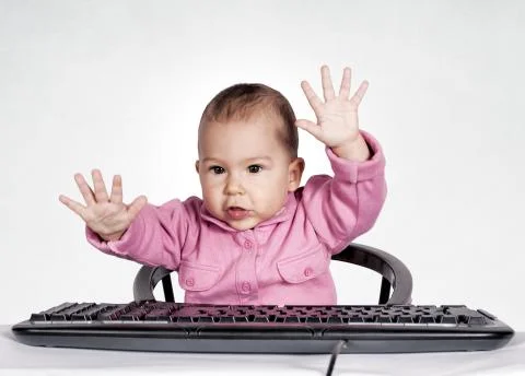 Baby hacker Stock Photos