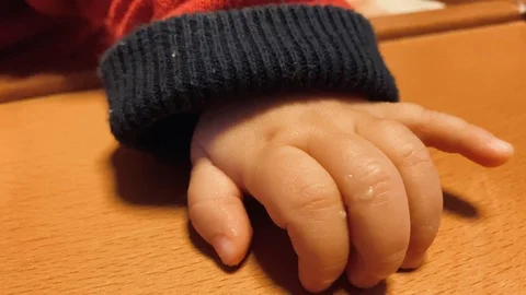 Baby hand Stock Footage