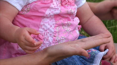 Baby Hands at Play Stockbeeldmateriaal 78800