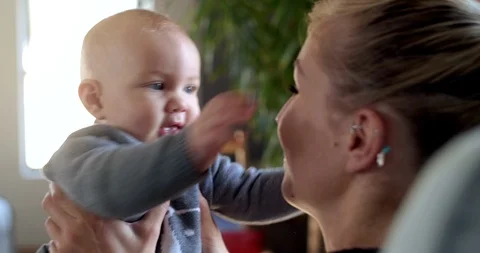 Baby having fun with mum Stock Footage 112972211