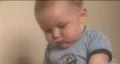 Baby at Home Series - Drinking and Falling Over HD Footage