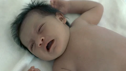Baby hungry and crying  Stock Footage 264095151