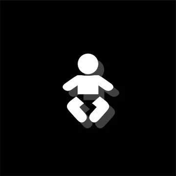 Baby icon flat Stock Illustration