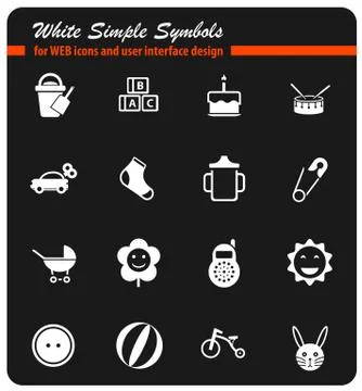 Baby icon set Stock Illustration