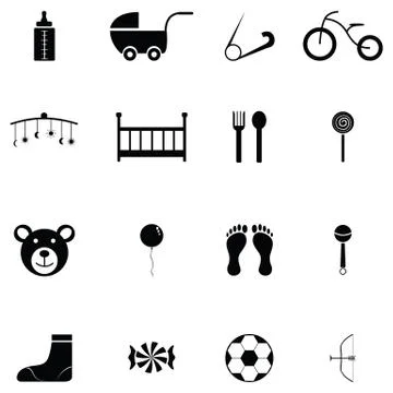Baby icon set Stock Illustration