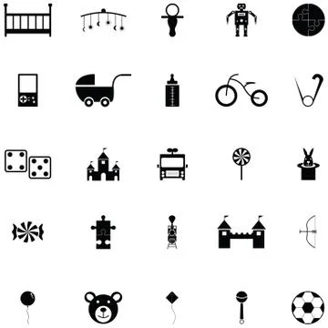 Baby icon set Illustrazione stock