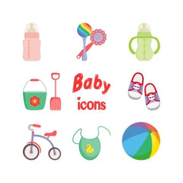 Baby icons. Vector. Stock Illustration