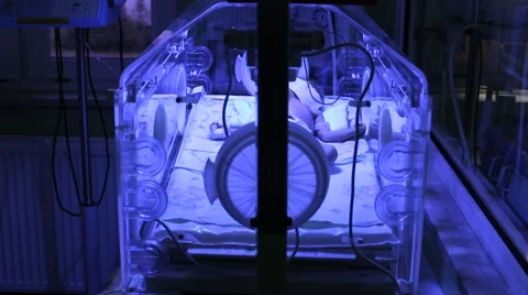 Baby in an incubator Stock-Footage 41754318