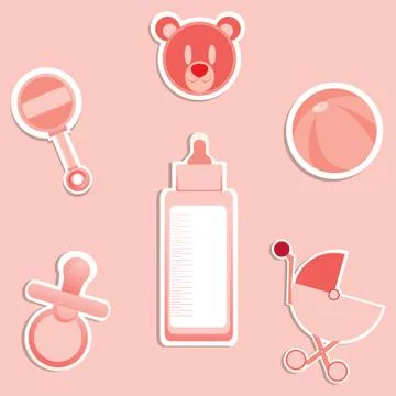 Baby items Stock-Illustration