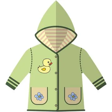 Baby jacket on button vector isolated on white Stock Illustration