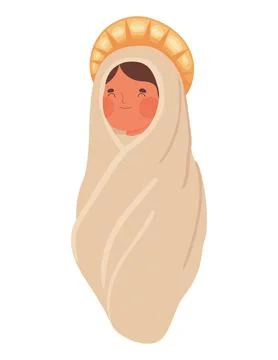 Baby jesus illustration Stock Illustration