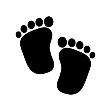 Baby kid design. foot print icon. isolated image. vector graphic Stock Illustration