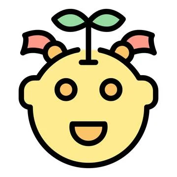 Baby kindergarten icon vector flat Stock Illustration