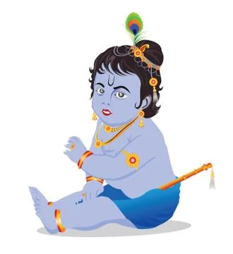 Baby krishna Stock Illustration