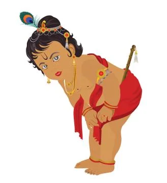 Baby krishna Illustrazione stock