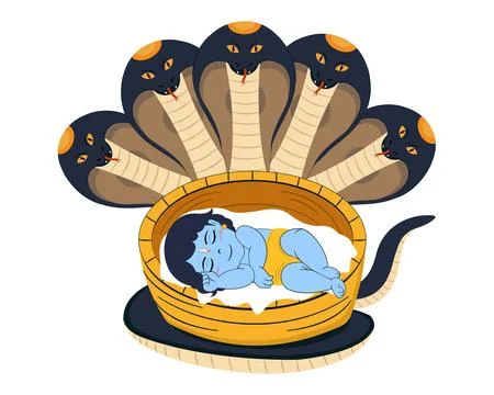 Baby krishna Stock Illustration