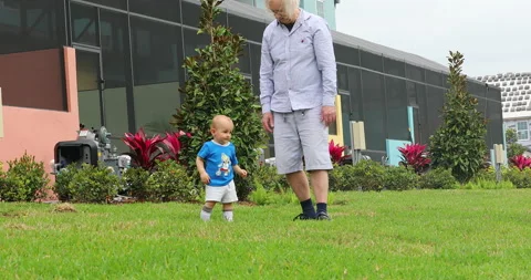 Baby Learn To Walk Stock Footage 134708562