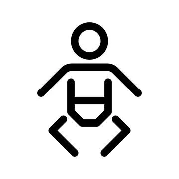 Baby line icon. Vector graphics Stock Illustration