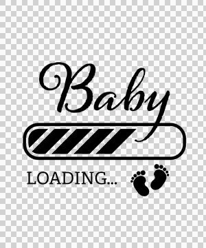 Baby Loading Bar With Diagonal Stripes black white Stock Illustration