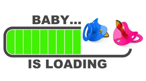 BABY IS LOADING Stock Illustration