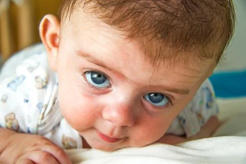 Baby looking at camera 写真素材
