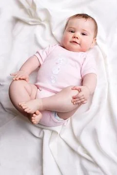 Baby looking at the camera Stock Photos