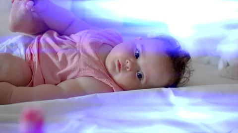 Baby that looks at the camera Stock-Footage 53775470