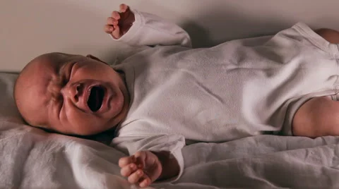 The baby is lying on a blanket Stock-Footage 45844295