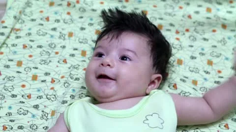 Baby lying Stock Footage 10585296