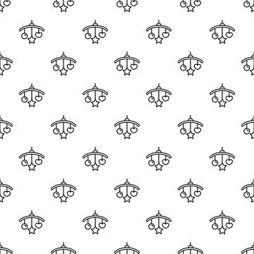 Baby mobile toy seamless pattern background Stock Illustration