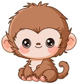 Baby Monkey Stock Illustration