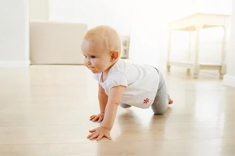 Baby on the move Stock Photos