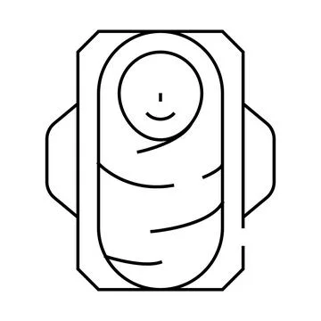 Baby newborn line icon vector illustration black Stock-Illustration