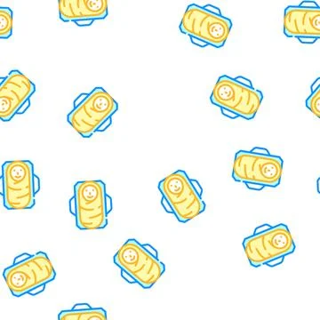 Baby newborn vector seamless pattern color Stock-Illustration