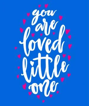 Baby nursery handwritten lettering Stock Illustration