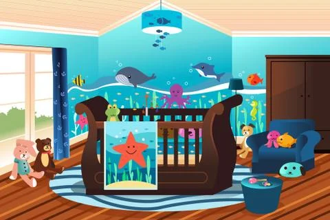Baby Nursery Room Illustrazione stock