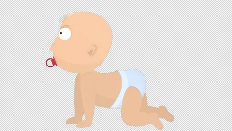 Baby with a pacifier. Animation of the b... | Stock Video | Pond5