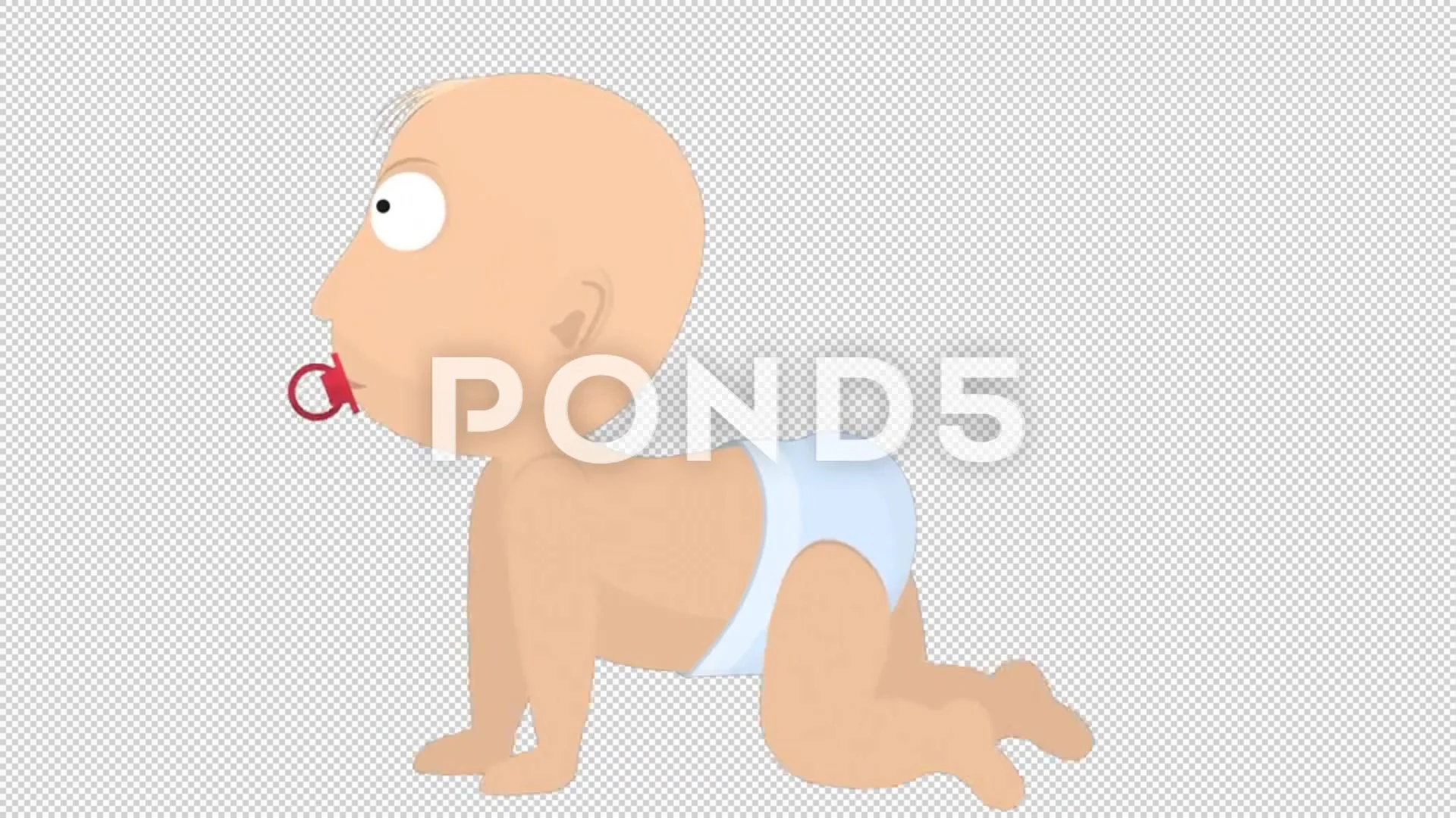 Baby with a pacifier. Animation of the b... | Stock Video | Pond5