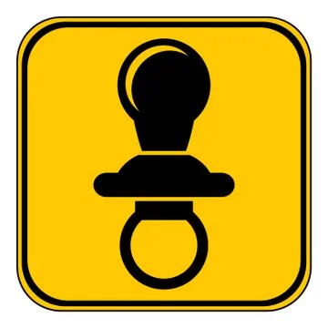 Baby pacifier button. Stock Illustration