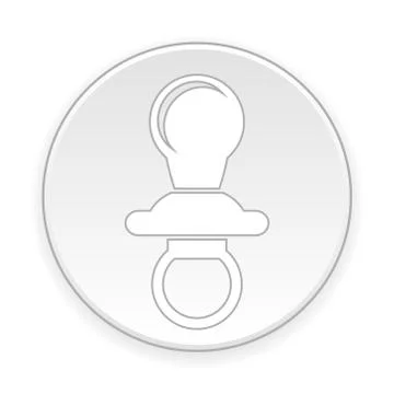 Baby pacifier button. Stock Illustration