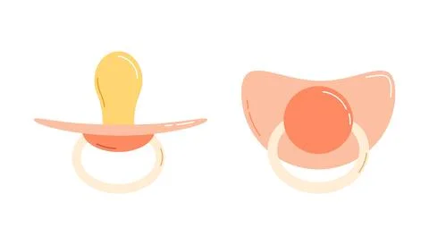 Baby pacifier. Flat vector illustration Stock Illustration