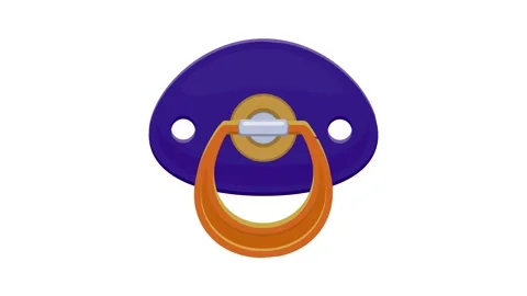 Baby pacifier icon animation Stock Footage 152563647